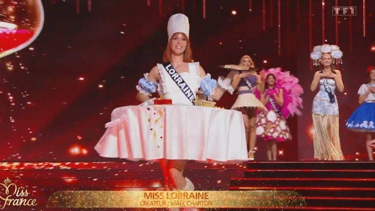 Miss Lorraine moquée pour sa robe table à manger : scandale lors de Miss France 2024